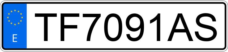 O número de registro TF7091AS tem JEEP CHEROKEE CHIEF
