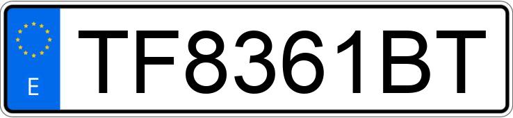 Numer rejestracyjny TF8361BT posiada VOLKSWAGEN GOLF