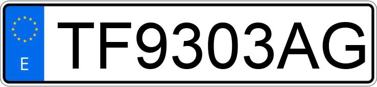 Numer rejestracyjny TF9303AG posiada BMW SERIE 3