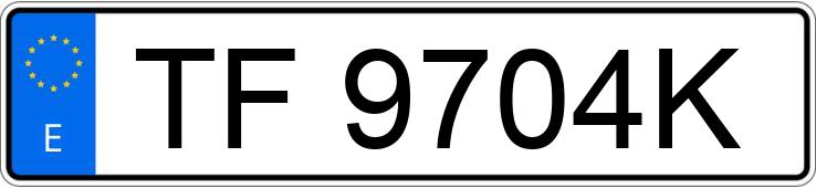 Numer rejestracyjny TF9704K posiada DATSUN VIOLET