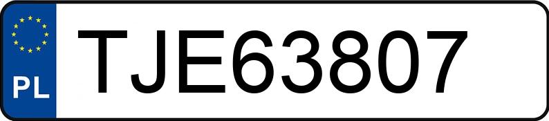 Numer rejestracyjny TJE 63807 posiada VOLKSWAGEN GOLF - TJE63807