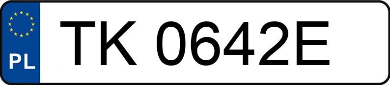 Numer rejestracyjny TK 0642E posiada OPEL Astra III 1.4 MR`04 E4 Cosmo - TK0642E