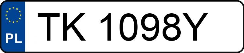 Numer rejestracyjny TK 1098Y posiada TOYOTA AYGO - TK1098Y
