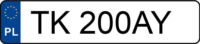 Numer rejestracyjny TK 200AY posiada KIA RIO - TK200AY
