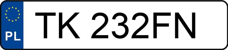 Numer rejestracyjny TK 232FN posiada TOYOTA COROLLA - TK232FN
