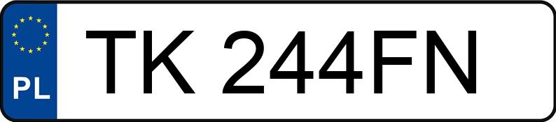 Numer rejestracyjny TK 244FN posiada PEUGEOT 307 SW 2.0 MR`02 E3 307 SW 2.0 MR`02 E3 - TK244FN