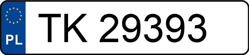 Numer rejestracyjny TK 29393 posiada FORD Escort 1.6i MR`91 CLX - TK29393