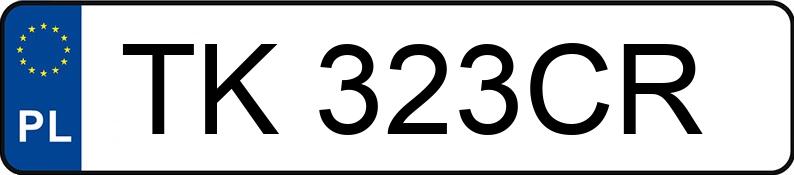 Numer rejestracyjny TK 323CR posiada BMW 320i MR`16 E6 F30 xDrive - TK323CR