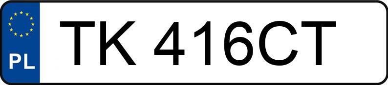Il numero di registrazione TK 416CT ha JAGUAR XE 2.0 Diesel MR`15 E6 Prestige Aut. - TK416CT