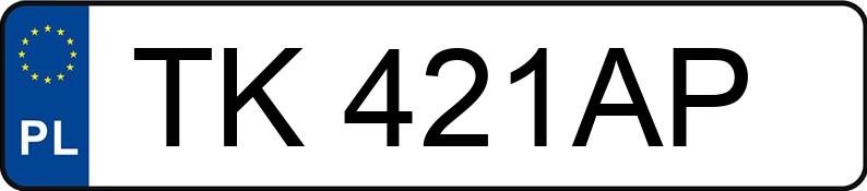 Numer rejestracyjny TK 421AP posiada KIP KG 42 TTZ - TK421AP