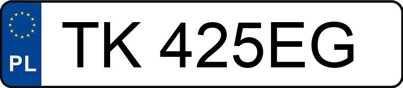 Numer rejestracyjny TK 425EG posiada SEAT LEON - TK425EG