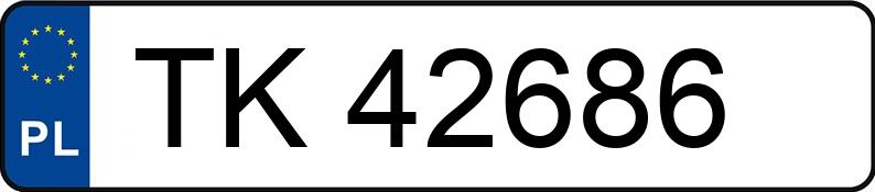Numer rejestracyjny TK 42686 posiada OPEL AGILA - TK42686