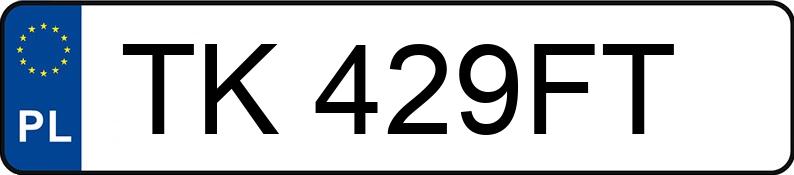 Numer rejestracyjny TK 429FT posiada SEAT LEON - TK429FT Numer rejestracyjny TK 429FT posiada SEAT LEON - TK429FT
