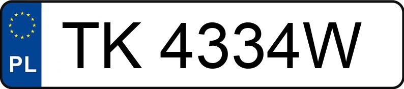 Numer rejestracyjny TK 4334W posiada HYUNDAI I 30 - TK4334W