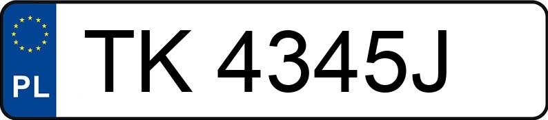 Numer rejestracyjny TK 4345J posiada SEAT LEON - TK4345J