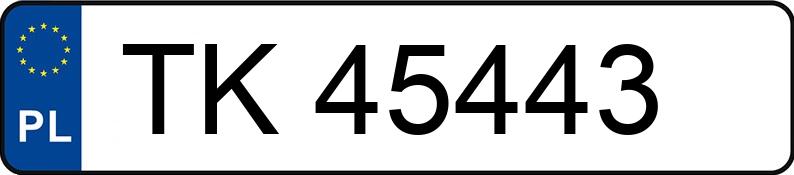 Numer rejestracyjny TK 45443 posiada CHRYSLER JEEP GRAND CHEROKEE - TK45443