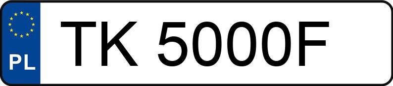 Numer rejestracyjny TK 5000F posiada HONDA Civic 1.4i MR`95 i - TK5000F
