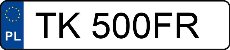 Numer rejestracyjny TK 500FR posiada HYUNDAI TUCSON - TK500FR Numer rejestracyjny TK 500FR posiada HYUNDAI TUCSON - TK500FR