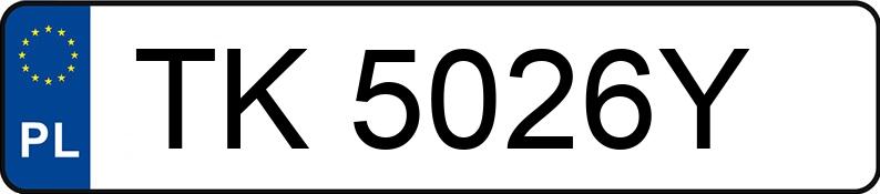 Numer rejestracyjny TK 5026Y posiada PEUGEOT PARTNER - TK5026Y