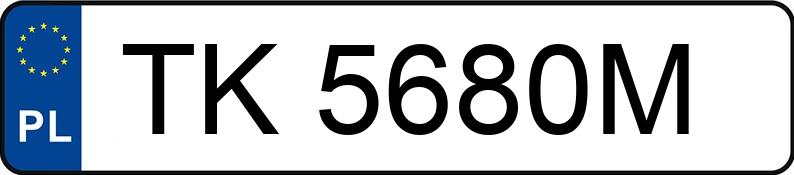 Numer rejestracyjny TK 5680M posiada FIAT 500 - TK5680M