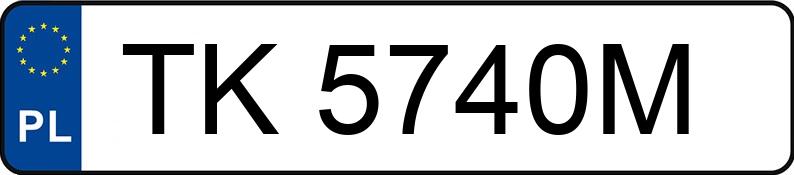 Numer rejestracyjny TK 5740M posiada AUDI A4 - TK5740M