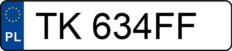 Numer rejestracyjny TK 634FF posiada OPEL ZAFIRA - TK634FF