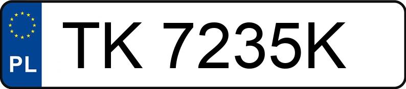 Numer rejestracyjny TK 7235K posiada RENAULT CLIO - TK7235K