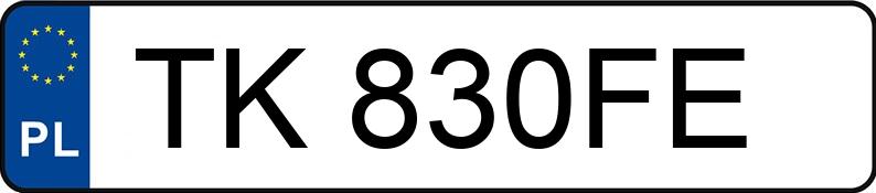 Numer rejestracyjny TK 830FE posiada MG MG HS - TK830FE