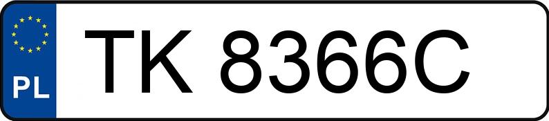 Numer rejestracyjny TK 8366C posiada TOYOTA Yaris 1.3 MR`99 Luna - TK8366C