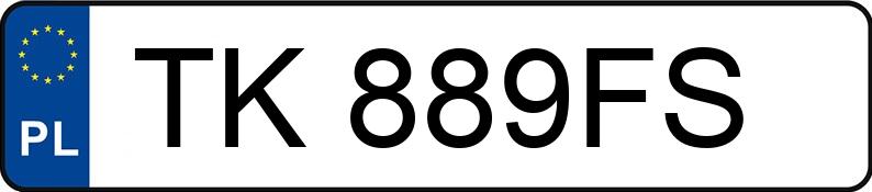 Numer rejestracyjny TK 889FS posiada FIAT 500X - TK889FS