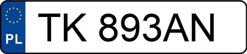 Numer rejestracyjny TK 893AN posiada RENAULT MASTER - TK893AN