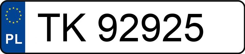 Numer rejestracyjny TK 92925 posiada FIAT Brava 1.6 Kat. EL - TK92925