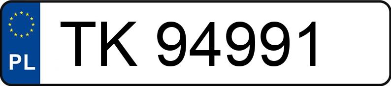 Numer rejestracyjny TK 94991 posiada DAIHATSU Cuore 0.85 Kat. MR`93 L201 GL - TK94991