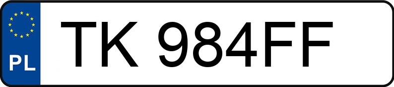 Numer rejestracyjny TK 984FF posiada AUDI S6 AVANT - TK984FF