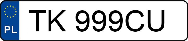Numer rejestracyjny TK 999CU posiada FORD FOCUS - TK999CU