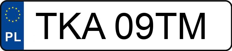 Numer rejestracyjny TKA 09TM posiada FORD KUGA - TKA09TM