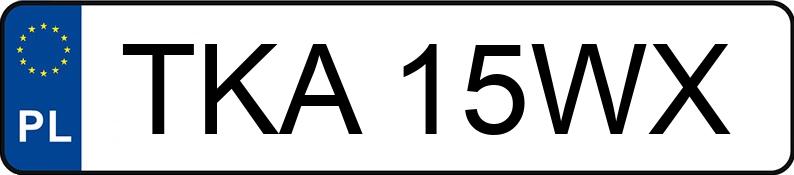 Numer rejestracyjny TKA 15WX posiada DAIHATSU SIRION - TKA15WX