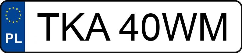 Numer rejestracyjny TKA 40WM posiada CITROEN DS3 CABRIO - TKA40WM