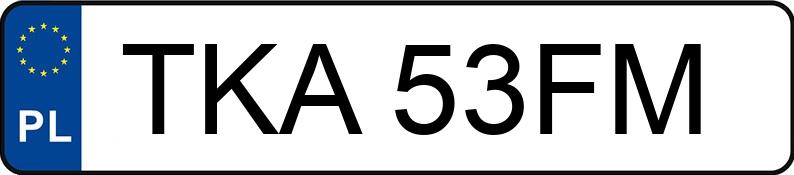 Numer rejestracyjny TKA 53FM posiada OPEL ZAFIRA - TKA53FM