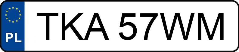 Numer rejestracyjny TKA 57WM posiada AUDI A4 1.9 TDi Kat. MR`00 E3 8E A4 1.9 TDi Kat. MR`00 E3 8E - TKA57WM