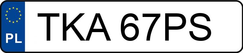 Numer rejestracyjny TKA 67PS posiada HYUNDAI TUCSON TLE - TKA67PS