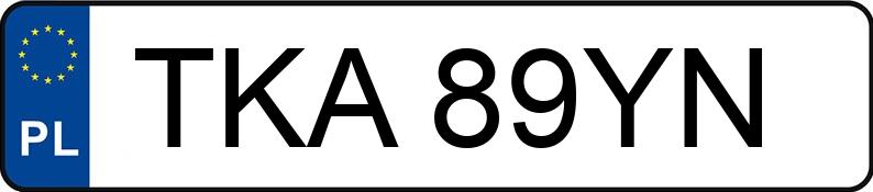 Numer rejestracyjny TKA 89YN posiada BMW 320 Diesel MR`12 E5 F30 - TKA89YN