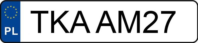 Numer rejestracyjny TKA AM27 posiada OPEL ASTRA A-H - TKAAM27