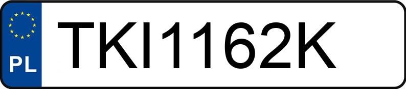 Numer rejestracyjny TKI 1162K posiada VOLKSWAGEN TIGUAN - TKI1162K
