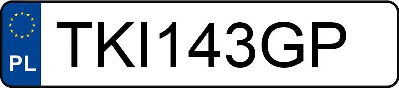 Numer rejestracyjny TKI 143GP posiada GRAS 36 35.5t 36/7.9 - TKI143GP