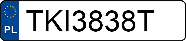 Numer rejestracyjny TKI 3838T posiada AUDI A3 LIMOUSINE - TKI3838T