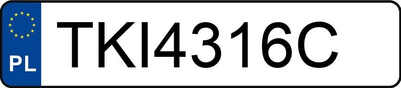 Numer rejestracyjny TKI 4316C posiada KIA CEE D - TKI4316C