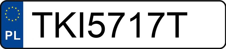 Numer rejestracyjny TKI 5717T posiada VOLKSWAGEN PASSAT CC - TKI5717T