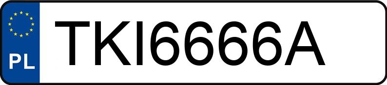 Numer rejestracyjny TKI 6666A posiada BMW 320 Diesel Kat. MR`98 E46 320 Diesel Kat. MR`98 E46 - TKI6666A