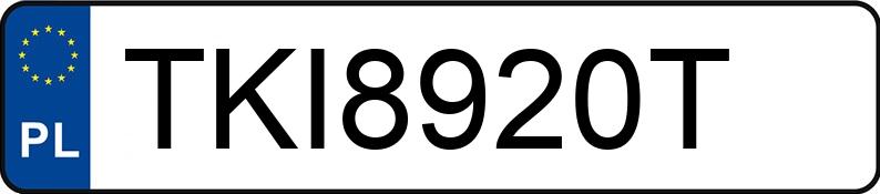 Numer rejestracyjny TKI 8920T posiada AUDI A4 - TKI8920T Numer rejestracyjny TKI 8920T posiada AUDI A4 - TKI8920T